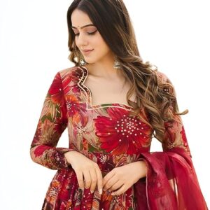 Fashion Women's Anarkali Suit (Gown for Woman), Maroon